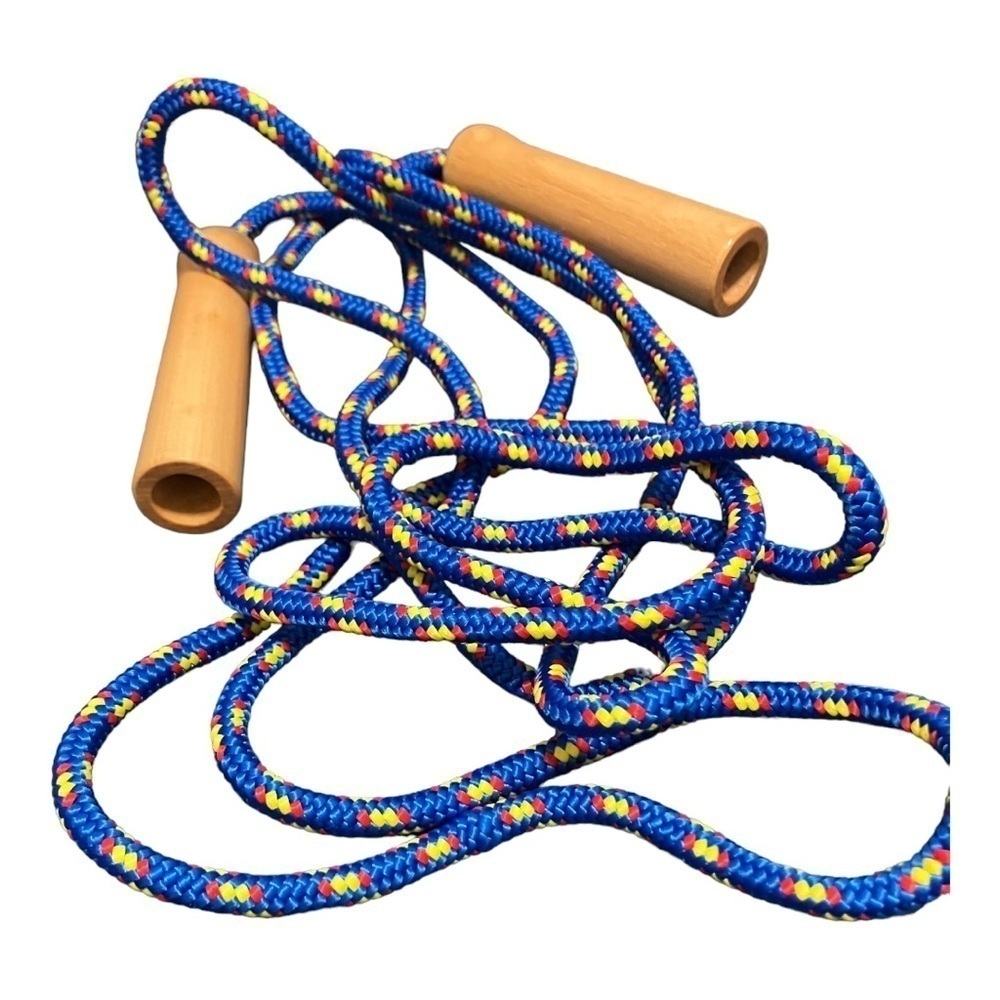 Channel Craft Skip Rope 9’ Long with Wooden Handles with Jump Rope Rhyme Booklet - Picture 3 of 5